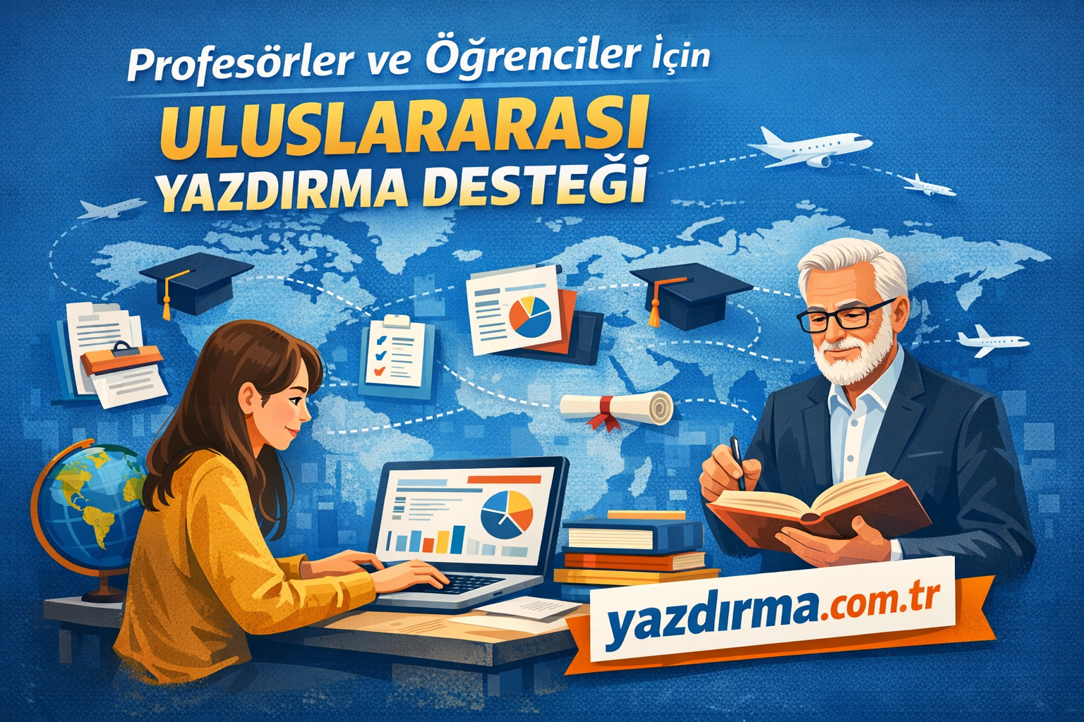 Profesörler ve Öğrenciler İçin Uluslararası Yazdırma Desteği